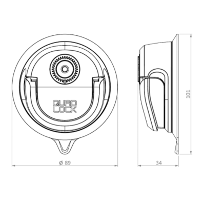 Base com ventosa QUAD LOCK 360