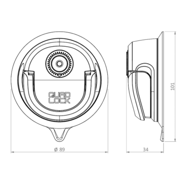 Base com ventosa QUAD LOCK 360