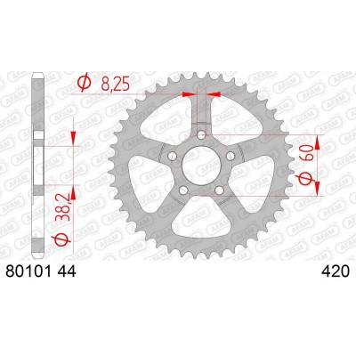 AFAM RR SPROC 420 STEEL ST...