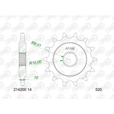 AFAM FR SPROC 520 STEEL...