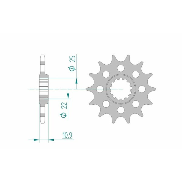 AFAM FR SPROC 520 STEEL ST 21603, 15