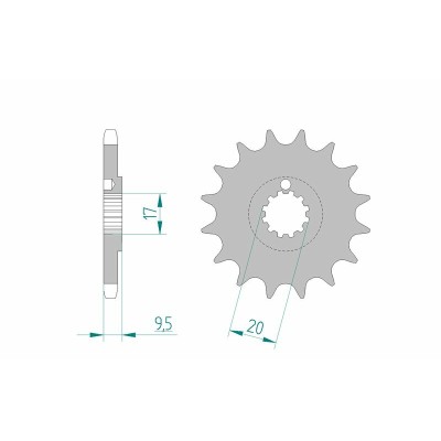 AFAM FR SPROC 428 STEEL SC...