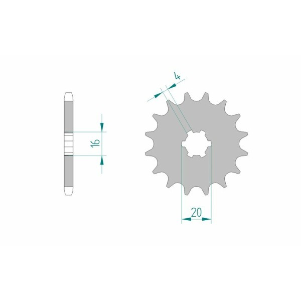 AFAM FR SPROC 428 STEEL ST 28200, 16