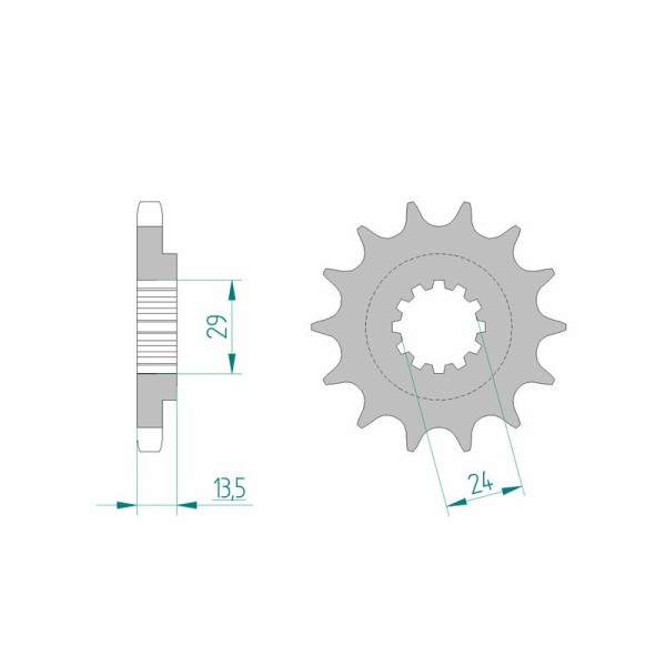 AFAM FR SPROC 530 STEEL ST 24900, 16