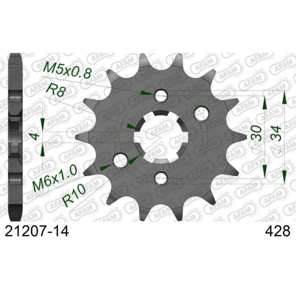 AFAM FR SPROC 428 STEEL ST 21207, 14