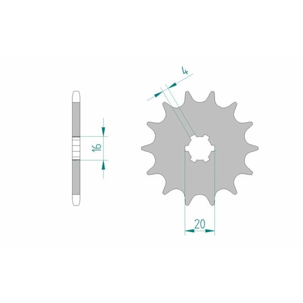 AFAM FR SPROC 520 STEEL ST 30200, 12