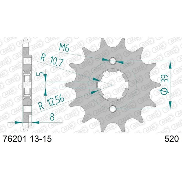 AFAM FR SPROC 520 STEEL ST 76201, 14
