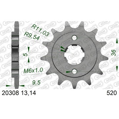 AFAM FR SPROC 520 STEEL ST...