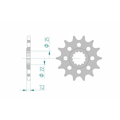 AFAM FR SPROC 520 STEEL ST...