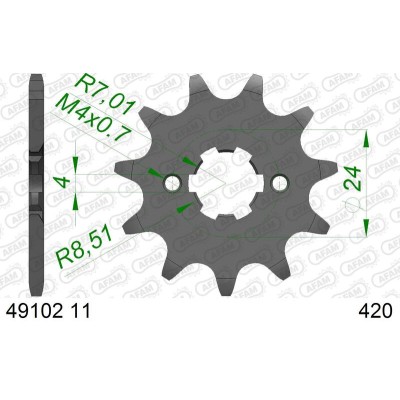 AFAM FR SPROC 420 STEEL ST...