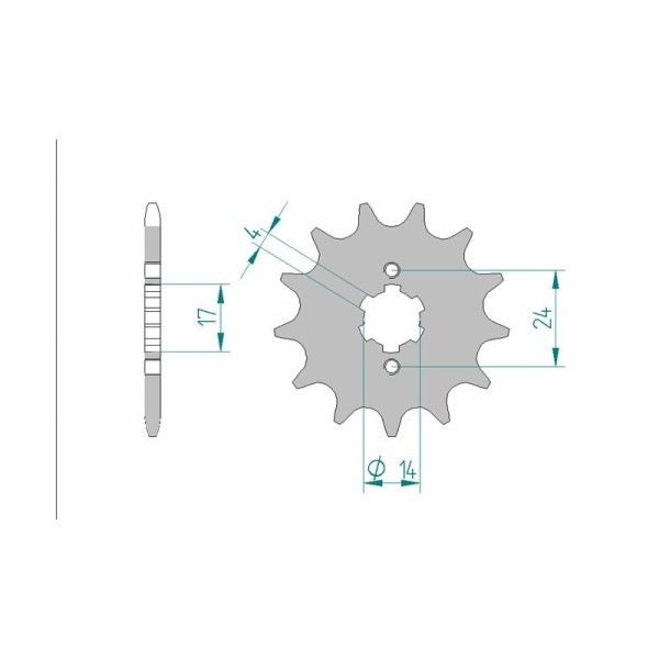 AFAM FR SPROC 420 STEEL ST 49102, 15