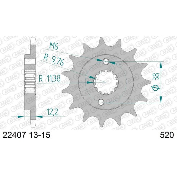 AFAM FR SPROC 520 STEEL ST 22407, 13
