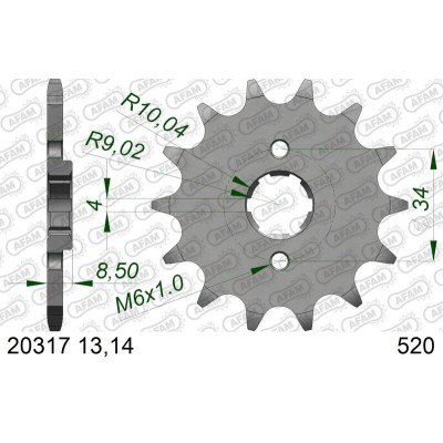 AFAM FR SPROC 520 STEEL ST...