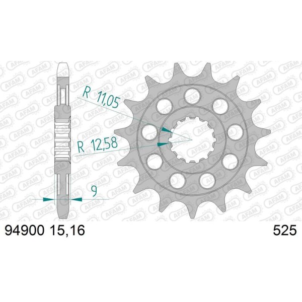 AFAM FR SPROC 525 STEEL ST 94900, 15