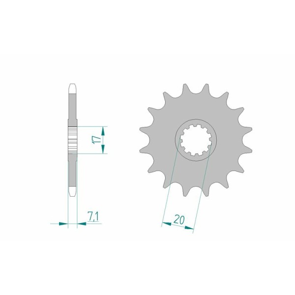 AFAM FR SPROC 420 STEEL ST 94119, 14