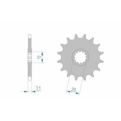 AFAM FR SPROC 420 STEEL ST...