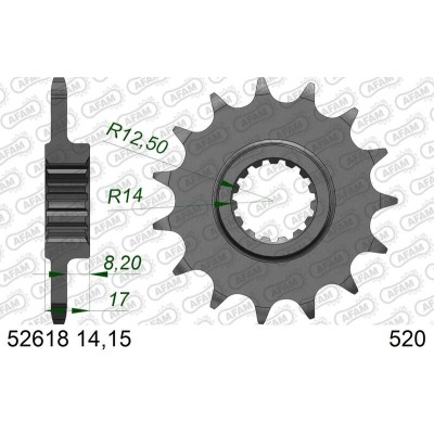 AFAM FR SPROC 520 STEEL RAC...