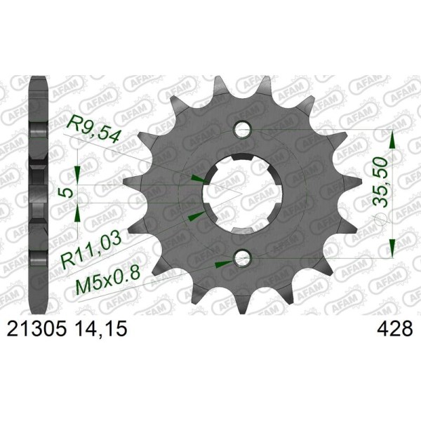 AFAM FR SPROC 428 STEEL ST 21305, 14