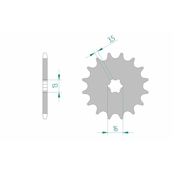 AFAM FR SPROC 420 STEEL ST 27100, 14