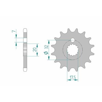 AFAM FR SPROC 428 STEEL ST...