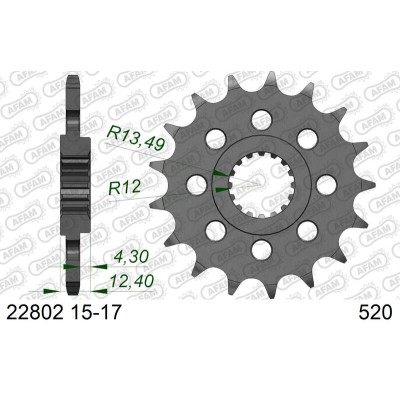 AFAM FR SPROC 520 STEEL ST...