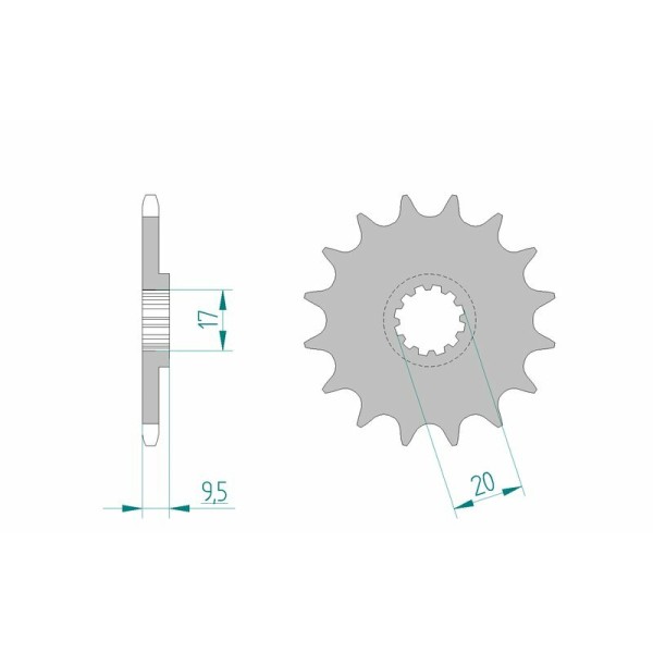 AFAM FR SPROC 420 STEEL ST 94120, 14