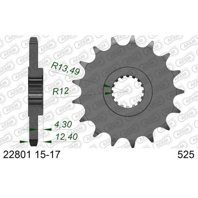 AFAM FR SPROC 525 STEEL ST...