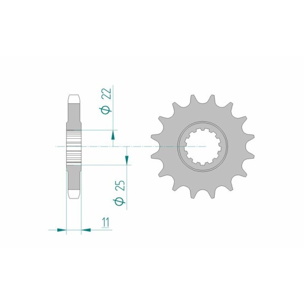 AFAM FR SPROC 530 STEEL ST 21602, 17