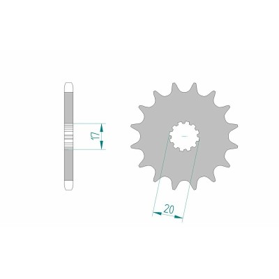 AFAM FR SPROC 428 STEEL ST...
