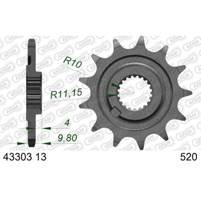 AFAM FR SPROC 520 STEEL ST...