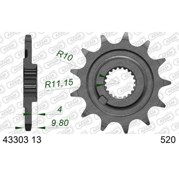 AFAM FR SPROC 520 STEEL ST 43303, 13