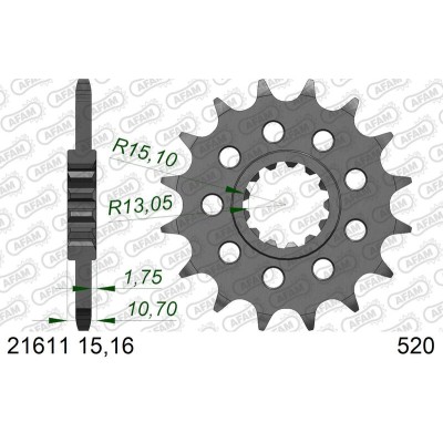 AFAM FR SPROC 520 STEEL ST...