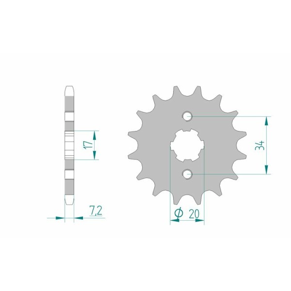 AFAM FR SPROC 428 STEEL ST 20209, 18