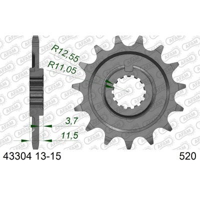 AFAM FR SPROC 520 STEEL ST...