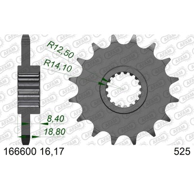 AFAM FR SPROC 525 STEEL ST...