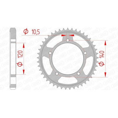AFAM RR SPROC 530 STEEL ST...