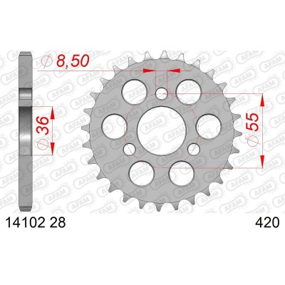 AFAM RR SPROC 420 STEEL ST...