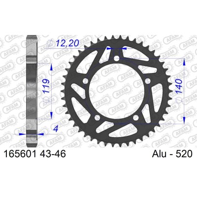 AFAM RR SPROC 520 ALU UL...