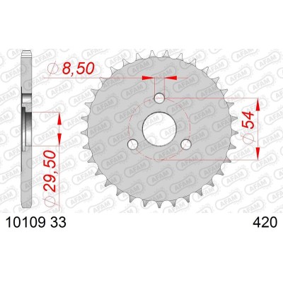 AFAM RR SPROC 420 STEEL ST...