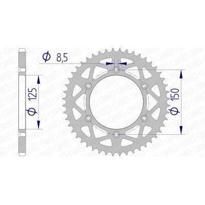 AFAM RR SPROC 520 ALU UL...