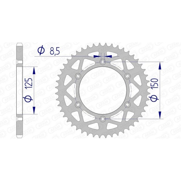 AFAM RR SPROC 520 ALU UL 72304, 48