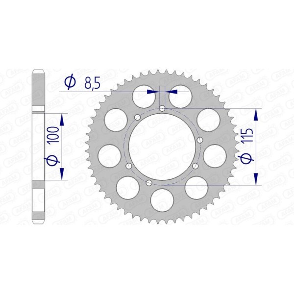 AFAM RR SPROC 428 ALU UL HA 93117, 50