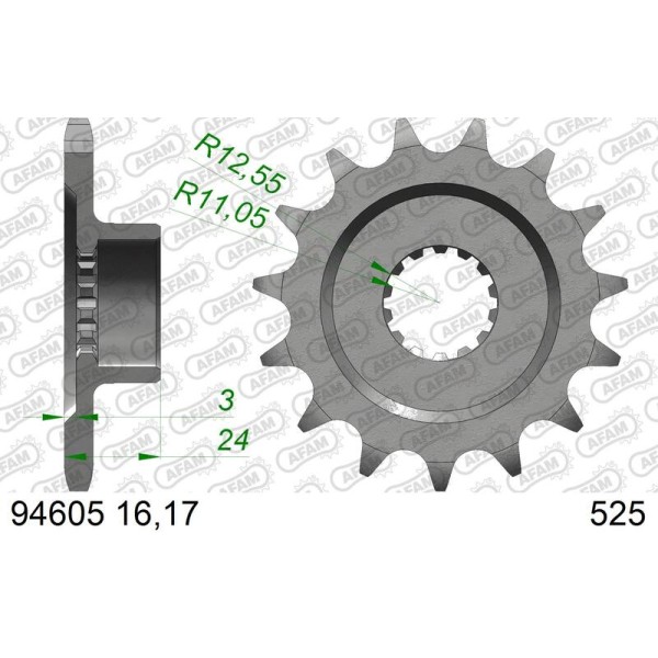 AFAM FR SPROC 525 STEEL ST 94605, 16