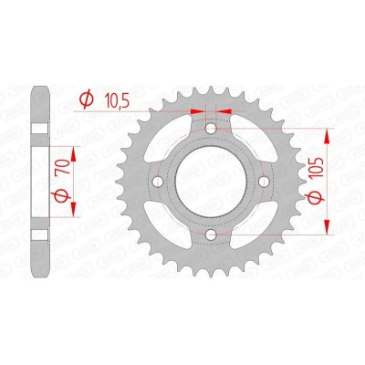 AFAM RR SPROC 530 STEEL ST...