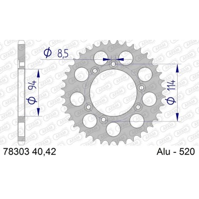 AFAM RR SPROC 520 ALU UL HA...