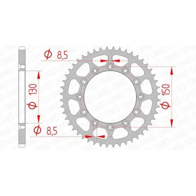AFAM RR SPROC 520 STEEL ST...