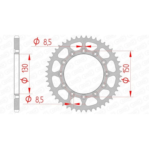 AFAM RR SPROC 520 STEEL ST 12323, 47