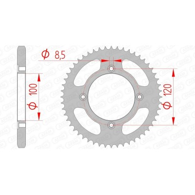 AFAM RR SPROC 428 STEEL ST...