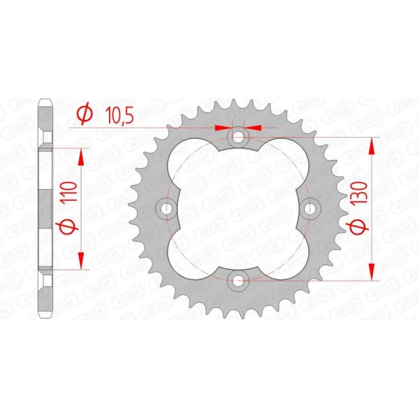 AFAM RR SPROC 520 STEEL ST 10318, 37
