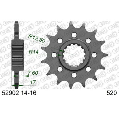 AFAM FR SPROC 520 STEEL ST...